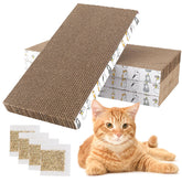 PatiencET cat scratching board 4-pack protects furniture while entertaining indoor cats.