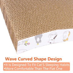 PatiencET recyclable cardboard scratcher emphasizes durability for longer scratching life.