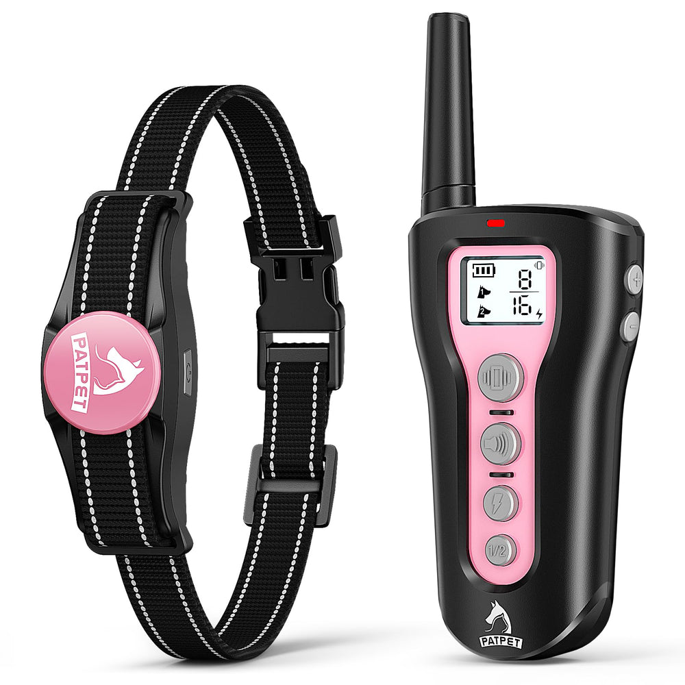 PATPET dog shock collar worn on the neck for controlled training