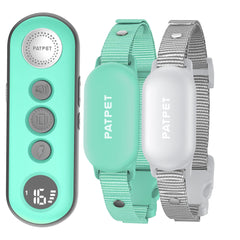PATPET shock collar for dogs; adjustable for 10-120 lbs during indoor/outdoor training.