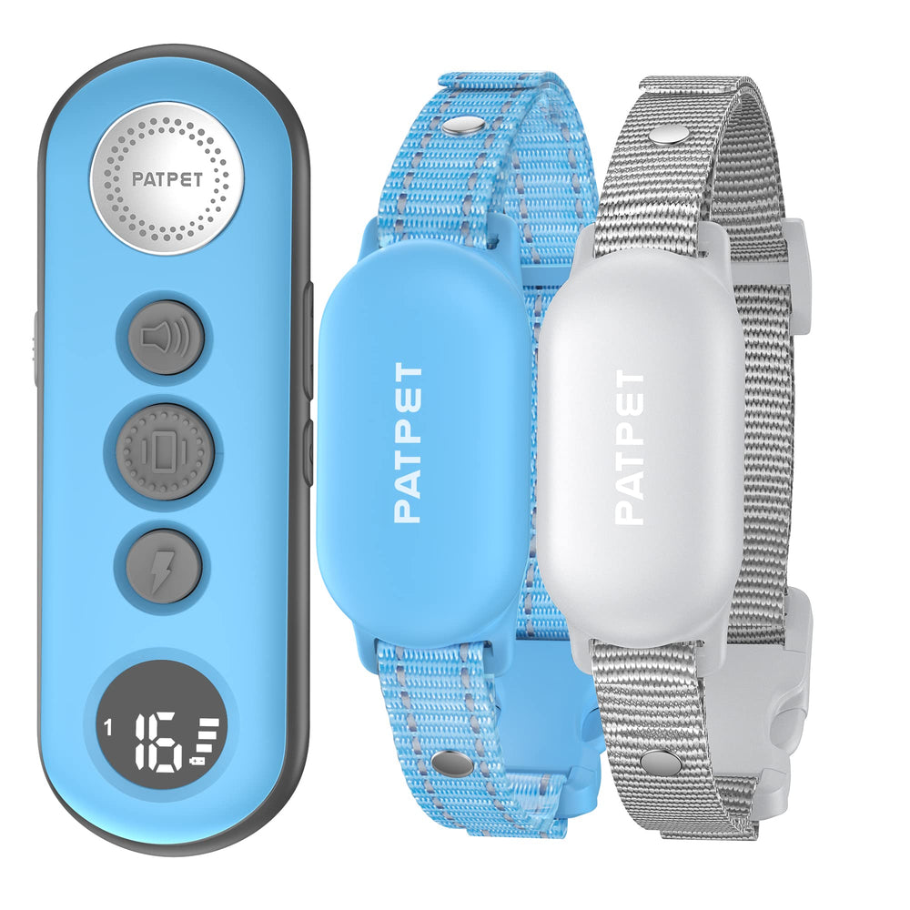 PATPET two-dog shock collar with remote for long-range outdoor training
