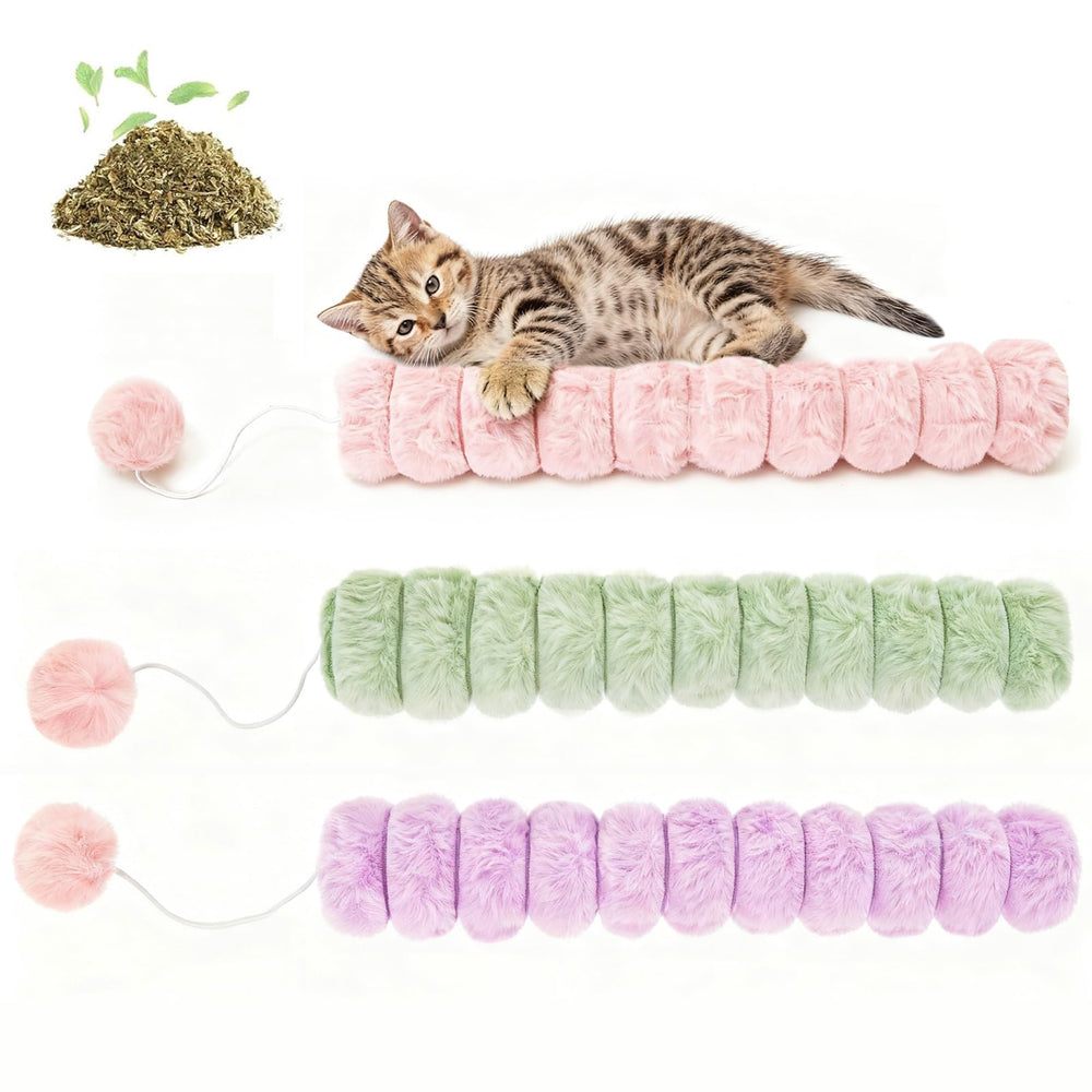 PATTEPOINT catnip pillow toy long for interactive indoor cat play.