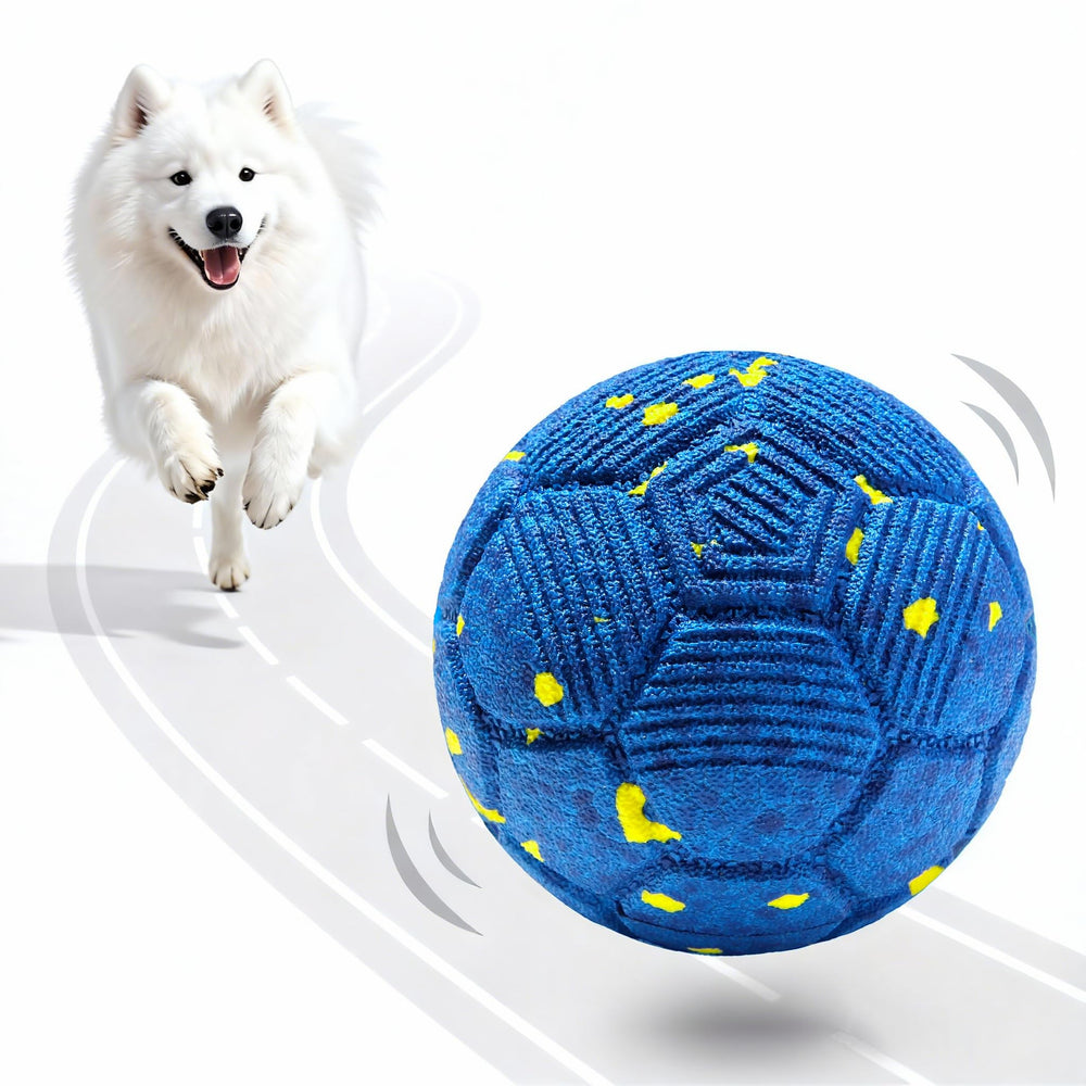 Patzoober smart interactive dog ball blue for indoor and outdoor fetch
