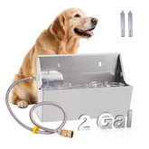 PAUQRWIE 2Gal auto water bowl close-up demonstrates ample pet hydration.