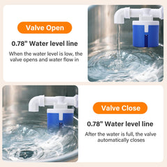 PAUQRWIE float valve auto-refill to maintain steady levels.