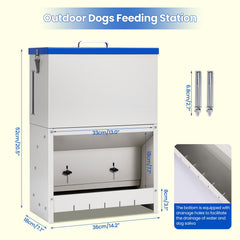 PAUQRWIE outdoor feeder mounted on wall demonstrates space-saving placement.