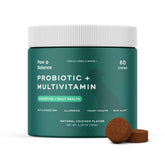 Paw Balance dog probiotics bottle showing gut health support and immune balance