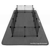 Paw Inspired 80x50 inch playpen mat with non-slip bottom for safer play sessions.
