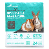 Paw Inspired bamboo charcoal cage liner pack-shot demonstrates natural odor control for small pets.