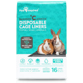 Paw Inspired guinea pig cage liner with odor control in use.