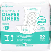 Paw Inspired dog diaper liner gathered-edges for leak protection.