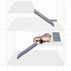 Paw Inspired ramp cover close-up shows soft velvet and cushioned foot support.