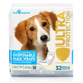 Paw Inspired male dog wrap on dog offers secure fit for training.