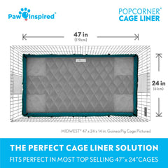 Paw Inspired reinforced corner boosters add absorption where spills happen.