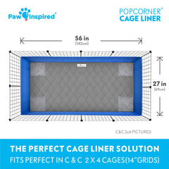 Paw Inspired Sweep-EZ fleece minimizes hay mess and promotes quick spot-cleaning.