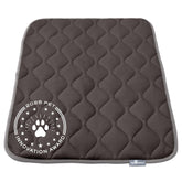 Paw Inspired washable crate mat gray with leakproof backing for mess-free kennels.
