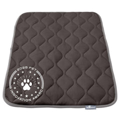 Paw Inspired washable crate mat gray with leakproof backing for mess-free kennels.