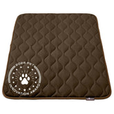 Paw Inspired washable crate mat with plush top for cozy dog naps.
