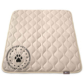 Paw Inspired washable padded crate mat 41x28 tan for plush crate naps