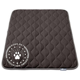 Paw Inspired gray crate mat with plush top for cozy naps.