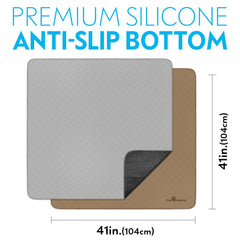 Paw Inspired pad with non-slip backing prevents sliding