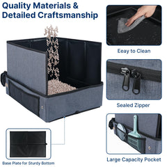 Paw Libero collapsible travel litter box folded flat for easy storage
