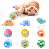 Paw Paw Babe 9-pack catnip toys with pom-pom balls for interactive indoor play and mental stimulation