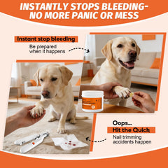 PAW PLANET Styptic Powder jar wide-mouth view enabling easy direct-dipping for nails.