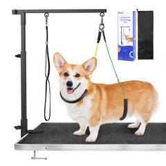 Pawaboo 35-inch adjustable grooming arm extends height for small to medium dogs.