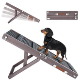Pawaboo dog ramp folded compact for easy storage and transport.
