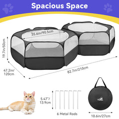 Pawaboo playpen with upgraded mesh resists chewing and improves ventilation.