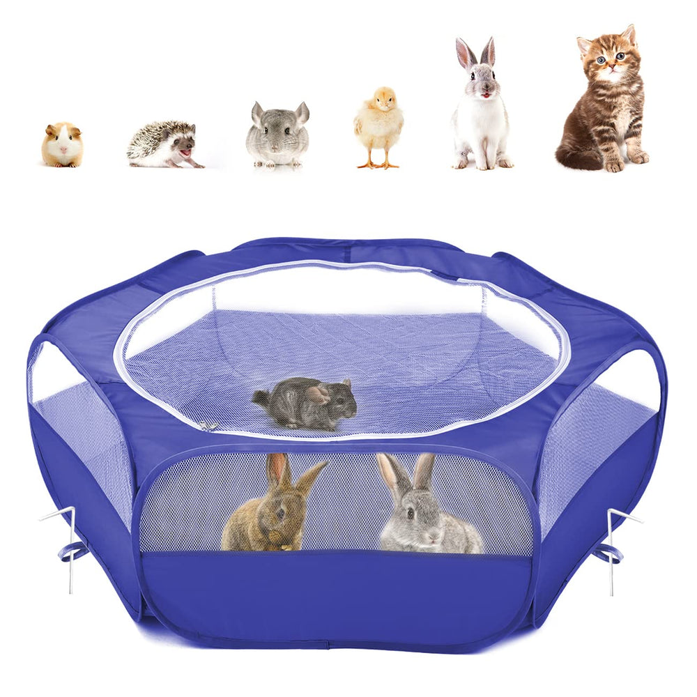 Pawaboo playpen indigo cover keeps pets safely contained outdoors.