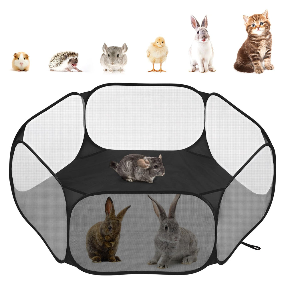 Pawaboo small-animals-playpen with steel-frame for sturdy containment.