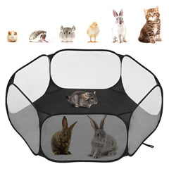 Pawaboo small-animals-playpen with steel-frame for sturdy containment.