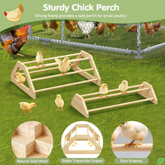 Pawaboo Wooden Chicken Roost Bars β natural surface for perching and rest