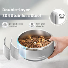 Pawaii dog bowl breeze-clean design; dishwasher safe and easy to rinse.