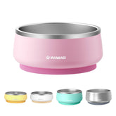 Pawaii dog bowl double-wall stainless steel keeps meals cool and reduces condensation.