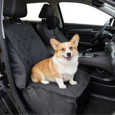 Pawander front seat cover with side flaps protects bucket seats from dirt and hair.