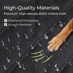 Pawander 600D waterproof fabric keeps the front seat protected during pet travel.