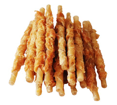 Pawant chicken-wrapped rawhide twists in a 1lb bag, ideal for training rewards.