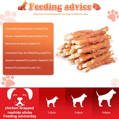 Pawant puppy chew chicken wrapped rawhide promotes digestion and coat health