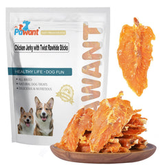 Pawant rawhide-core chew highlighting a long lasting chew