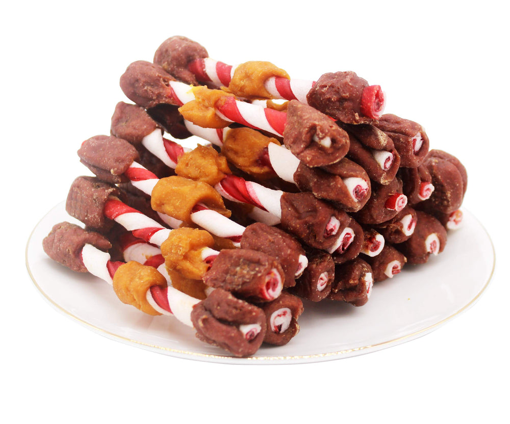 Pawant Triple Flavored Kabobs packaging shows the 1lb bag for training rewards.