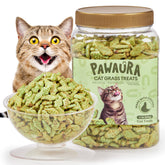 Pawaura hairball control cat treats with chicken and catnip.