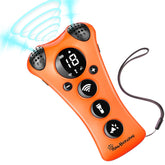 PawBehave adjustable ultrasonic trainer in hand for calm recall during walks.