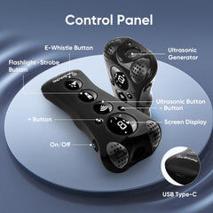 PawBehave LCD display shows mode and intensity for precise coaching.