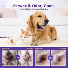 PawBubble Ear Wipes finger-mitt design enables gentle, thorough cleaning.