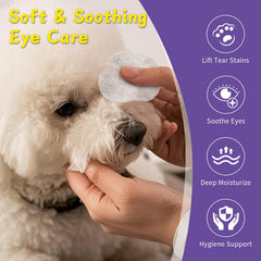 PawBubble Eye Wipes bottle and wipes for convenient daily use
