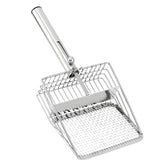 Pawccoli stainless steel litter scoop in large size for quick, thorough cleaning.