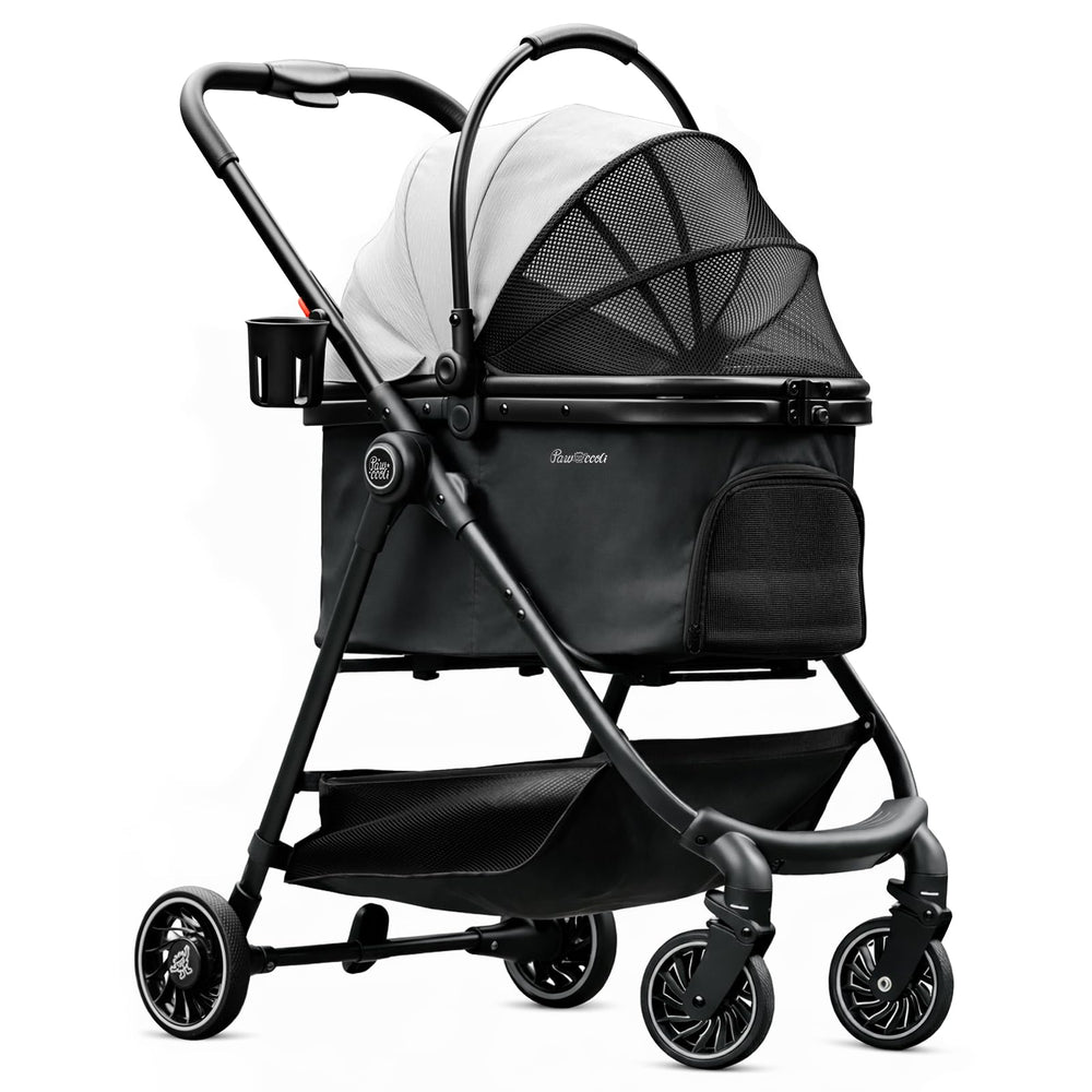 Pawccoli pet stroller handle ergonomic grip for easy maneuvering